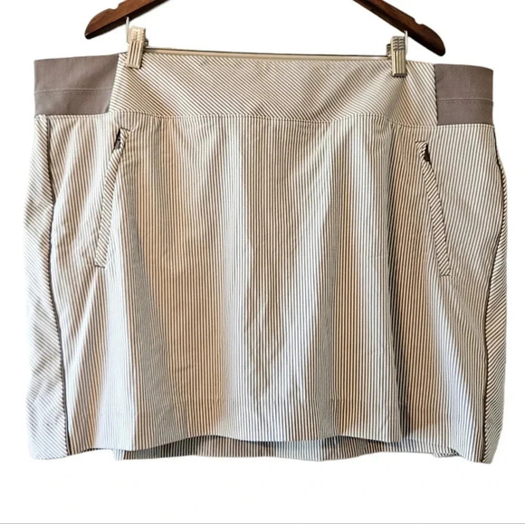 Athleta Brooklyn Tennis Striped Mini Sporty Casual Skort Skirt Plus Size 24. - Picture 4 of 13